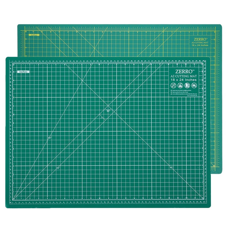 ZERRO Cutting Mat 18" x 24" Self Healing Professional Double Sided Sewing Rotary Mat Thick 5-Layer with Imperial/Metric (A2) - Image 1